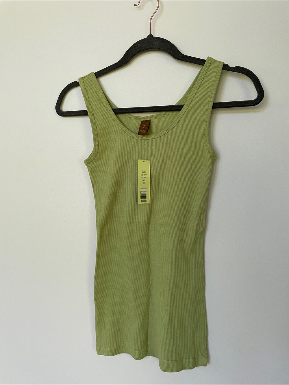 Copper Key Light Olive Ribbed Tank Top - Picture 2 of 5